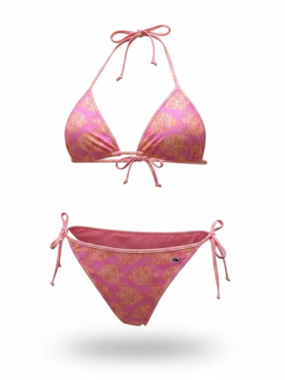 🎣 Vineyard Vines Fish Print Bikini Set | Pink Coral NWT